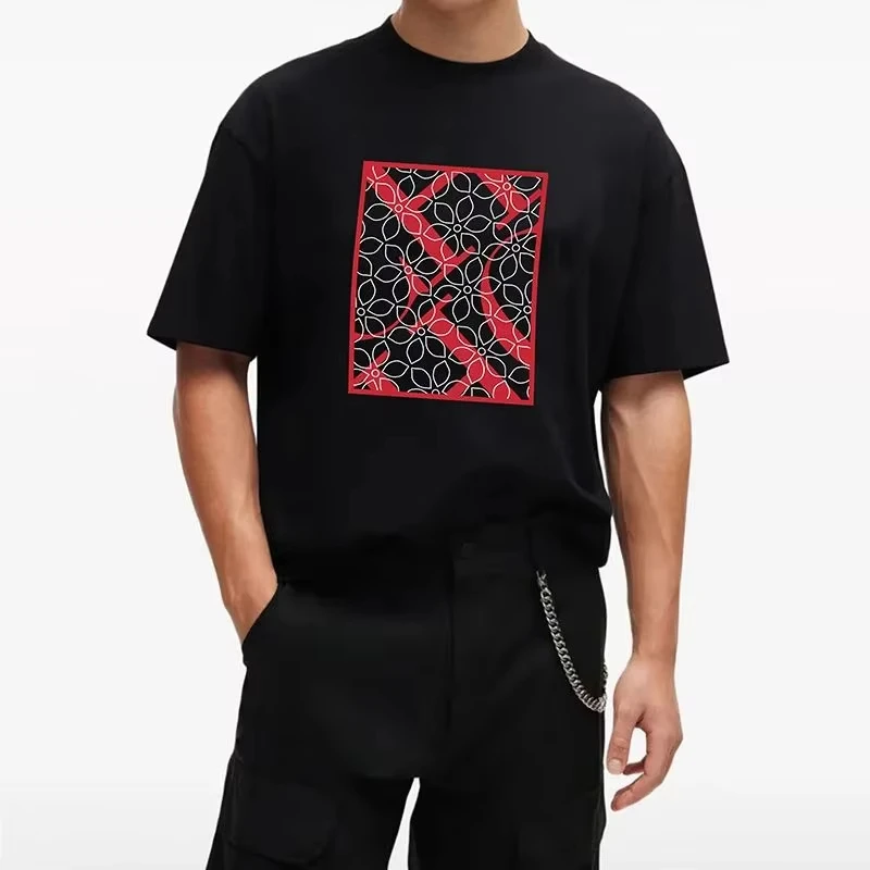 

2025 New Luxury Brand Printed Graphic T-shirt Men's and Women's Short Sleeve T-shirt High Quality Men's Clothing Streetwear