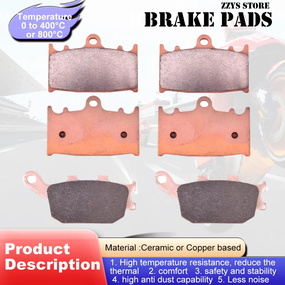 

1000CC Motorcycle Front Rear Brake Pads Disc For Kawasaki KLX1000 Versy 1000 LT ABS KLX 1000 2018 2019 2020