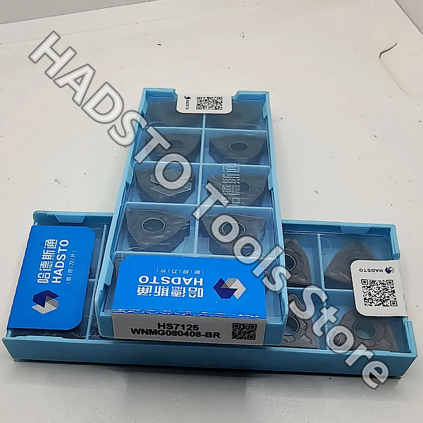 

50pcs WNMG080408-BR HS7125 WNMG080408 WNMG432 HADSTO CNC carbide inserts Turning inserts For Steel, Stainless steel, Cast iron