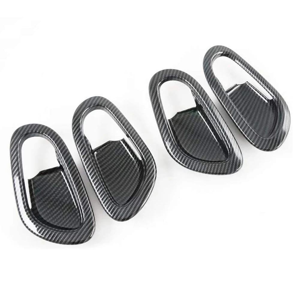 

for Navara NP300 2016-2021 Carbon Fibre Car Inner Door Handle Bowl Protector Cover Trim Sticker Accessories