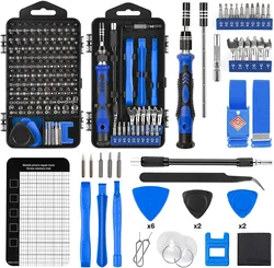 WOZOBUY 145 in 1 Precision Screwdriver Set, Mini Wrench Damaged Screw Extractor Set S2 Steel,Magnetic Electronic Screwdriver Set