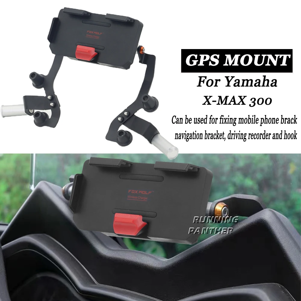 

2021- Motorcycle GPS Phone Holder USB Wireless Charger Navigation Bracket Mount Stand For Yamaha X-MAX Xmax 300 XMAX300 X-max300