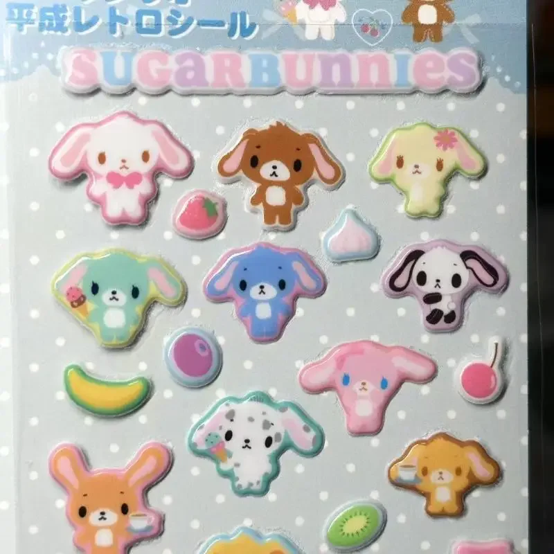 Sanrio Kawaii Sugarbunnies Bonbonribbin 3D 만화 귀여운 버블 스티커 장식 핸드 계정 학생 스티커 크리 에이 티브 선물