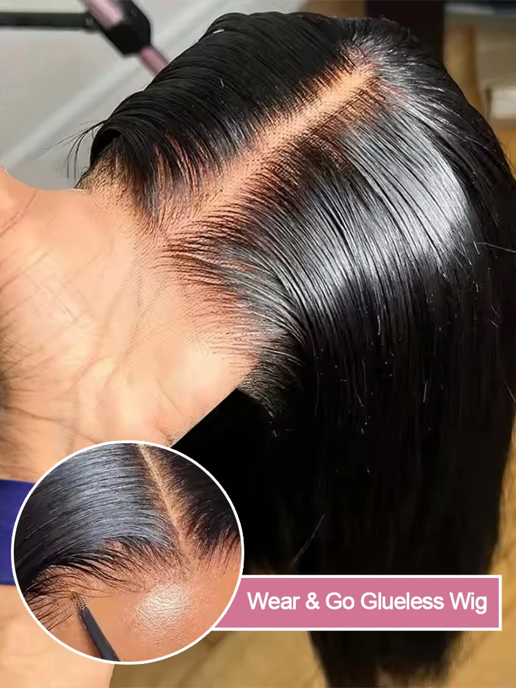 30 40 بوصة 7x5 شعر مستعار بدون صمغ شعر بشري جاهز للذهاب قبل قطع الدانتيل ارتداء الذهاب غلويليس مستقيم الدانتيل الجبهة خصلات الشعر المستعار الإنسان للنساء