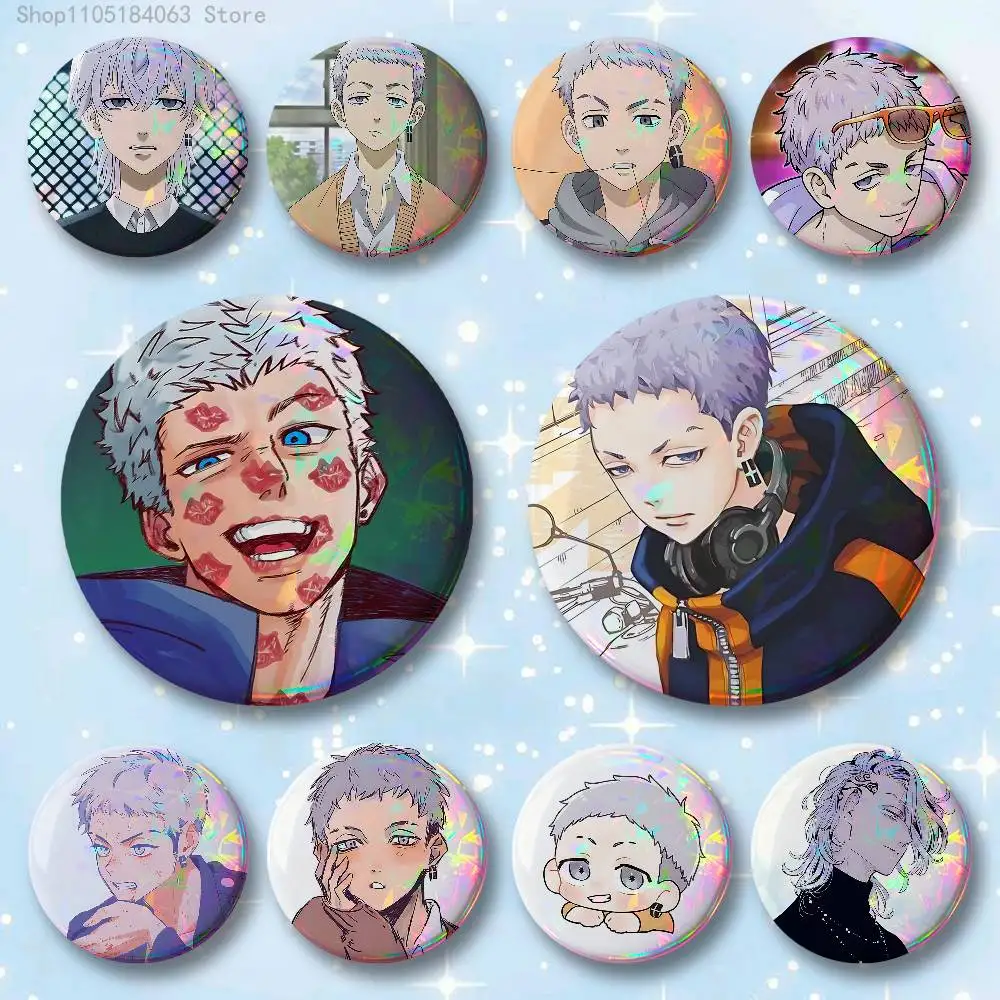 

T-Takashi M-Mitsuya 32mm 58mm 75mm 44mm 25mm Anime Badges Brooches DIY Pins Decorations Birthday Gifts