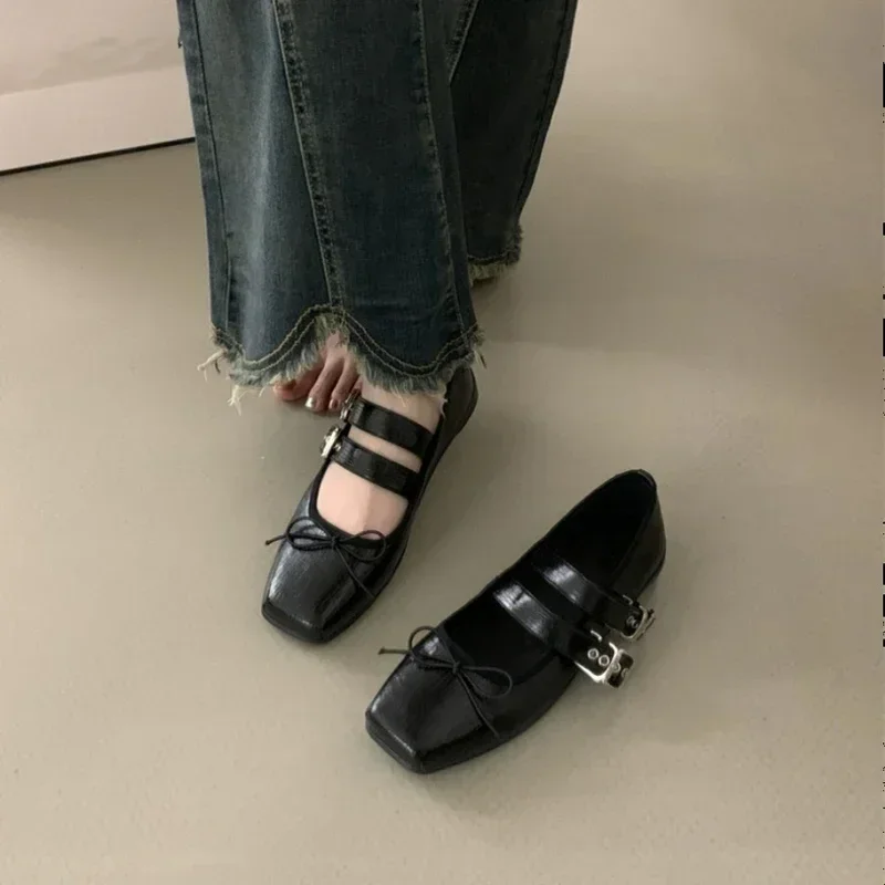 ربيع الخريف النساء الباليه الشقق موضة فراشة عقدة السيدات في الهواء الطلق فستان الشقق أحذية راقصة الباليه الإناث