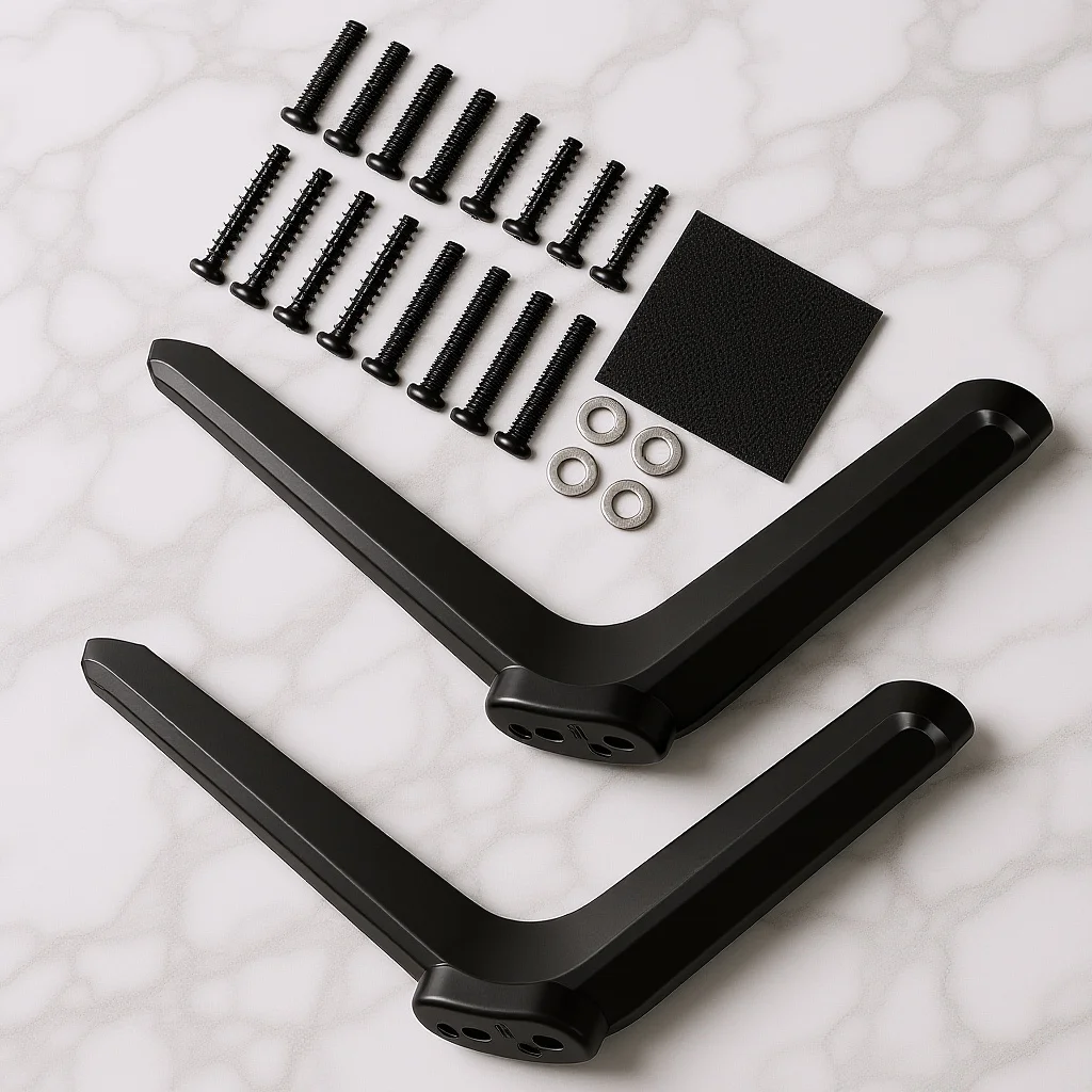 

Desktop Stand with Mounts 2pcs Smart Brackets 16pcs Fasteners 4pcs Spacers for Table Top Display Holder