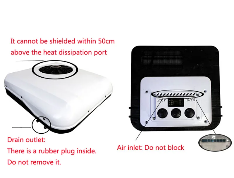 Integrated Rooftop Mini Parking Air Conditioner for Truck,RV,Camper,Tractor ,Excavator