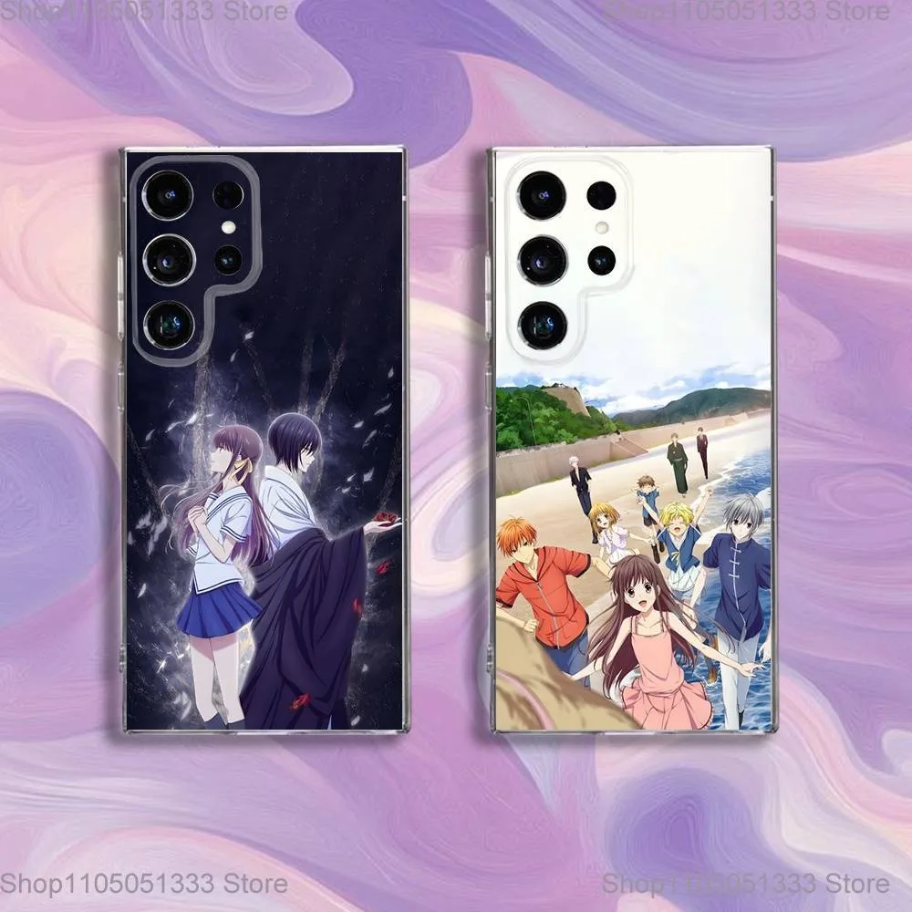 

Anime F-Fruit B-Baskets Phone Case For Samsung S24,30,21,22,23,20 FE,lite,PIus,Ultra,5G,Note,9,10 Transparent Cover