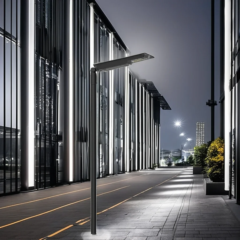 

High Powered Integrated Solar Street Lights Outdoor Waterproof Lighting With Warm White CCT Color Temperature