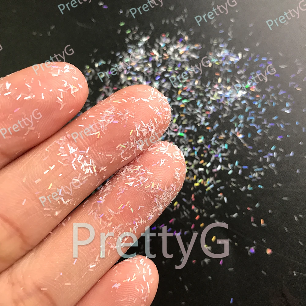 PrettyG Wholesale 1mm Mini Star Heart Tinsel Sequins Rainbow Glitter Aurora Opal Glitter For DIY Gel Nail Art Decoration