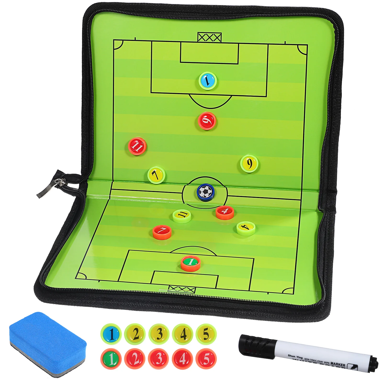 Tablero de fútbol, tablero de entrenamiento magnético, tablero de exhibición portátil para partidos de fútbol, portapapeles de fútbol