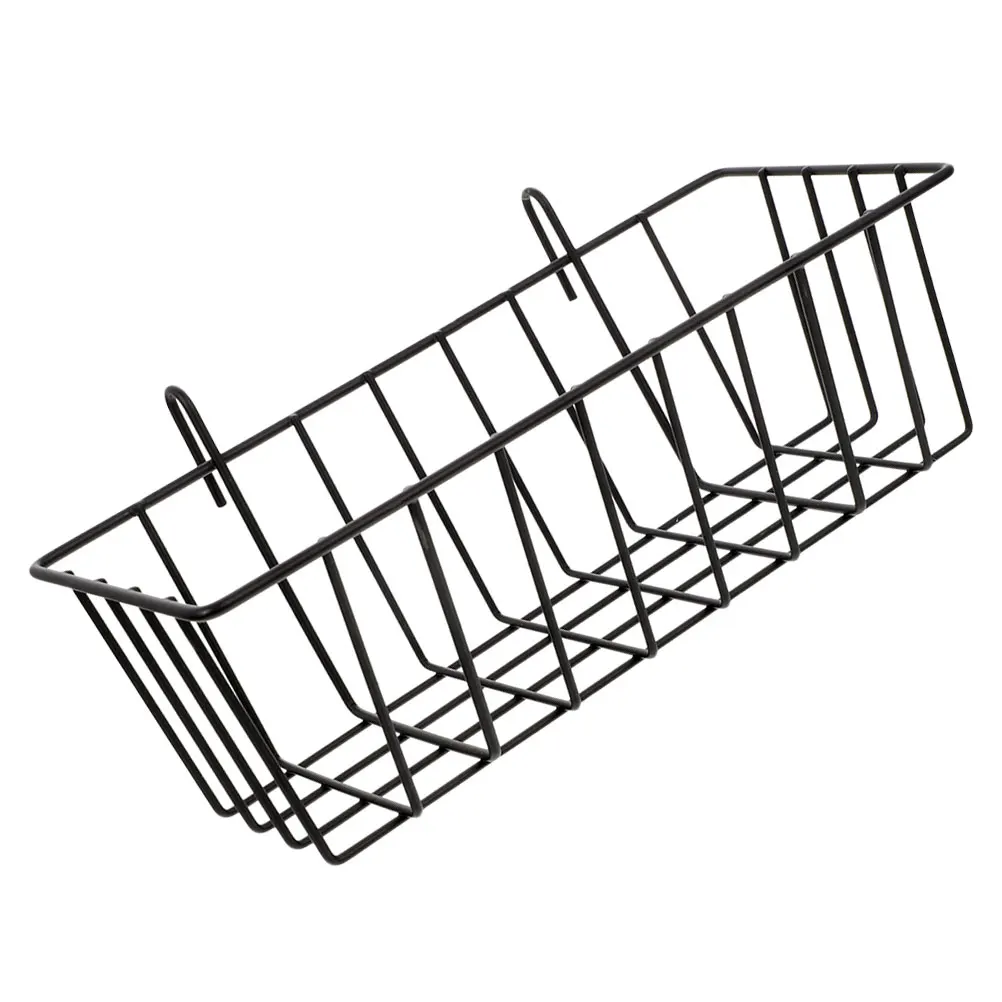 

1pcs Wall Mounted Storage Heavy Duty Iron Hanging Wire Basket For Bathroom Kitchen No Punch Rust Resistant Sundry