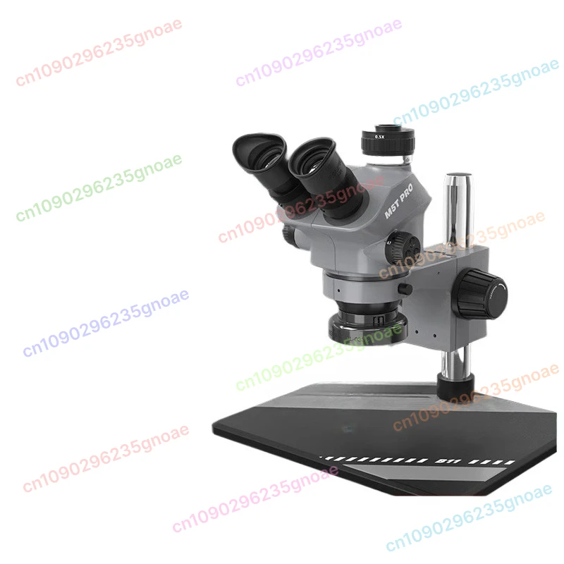 

​​RL-M5T Pro Trinocular HD Microscope with Large Aluminum Base, 0.5x Adapter & RL-033D Light for PCB Repair & Inspection​​