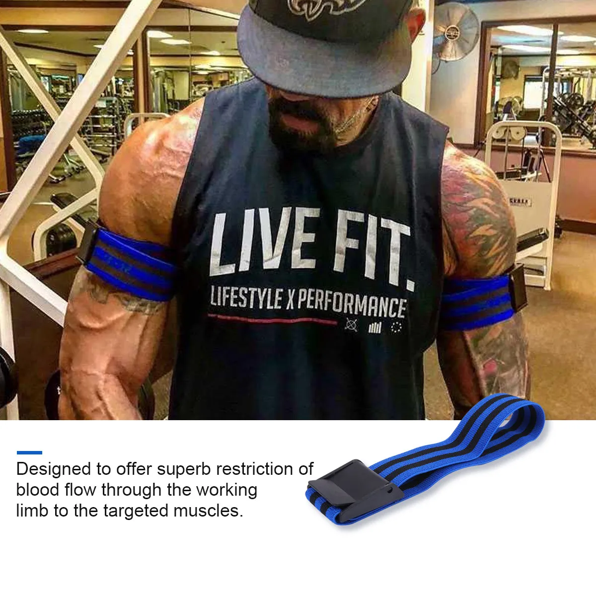 2Pcs Safe Blood Flow Restriction Arm Training Belt Fitness Occlusion Muscle Strength Workout