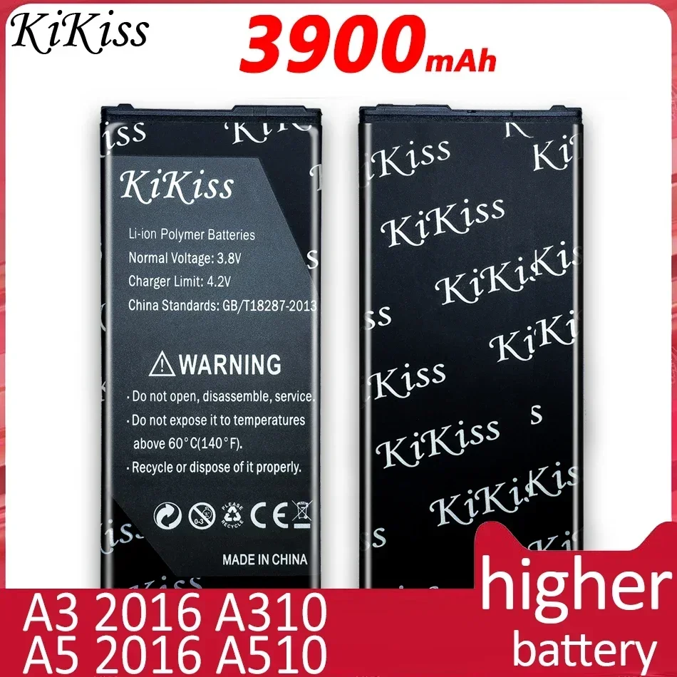 KiKiss Battery For Samsung GALAXY A3 2016 / A5 2016 Cell Phone Battery A310 A310F A510 A510F A5100 EB-BA310ABE / EB-BA510ABE