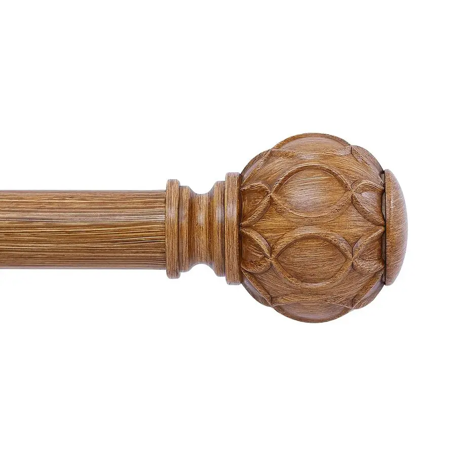 

Curtain Rods 72 to 144 Inch,1 Inch Adjustable Long Curtain Rod,Netted Wooden Window Drapery Rods,Farmhouse Rustic Heavy Duty Dra