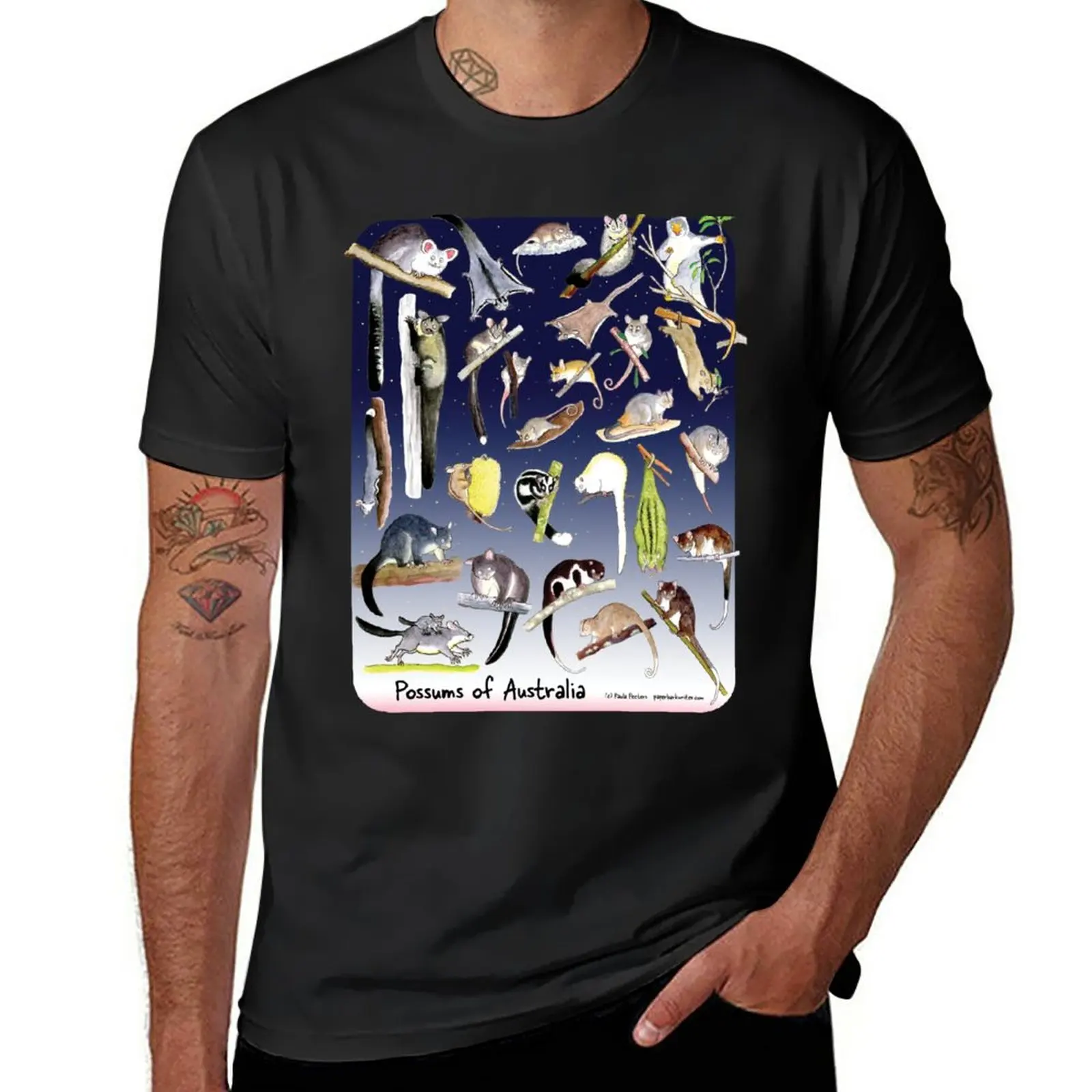 

New Possums of Australia night sky T-Shirt funny t shirt Aesthetic clothing fitted t shirts for men