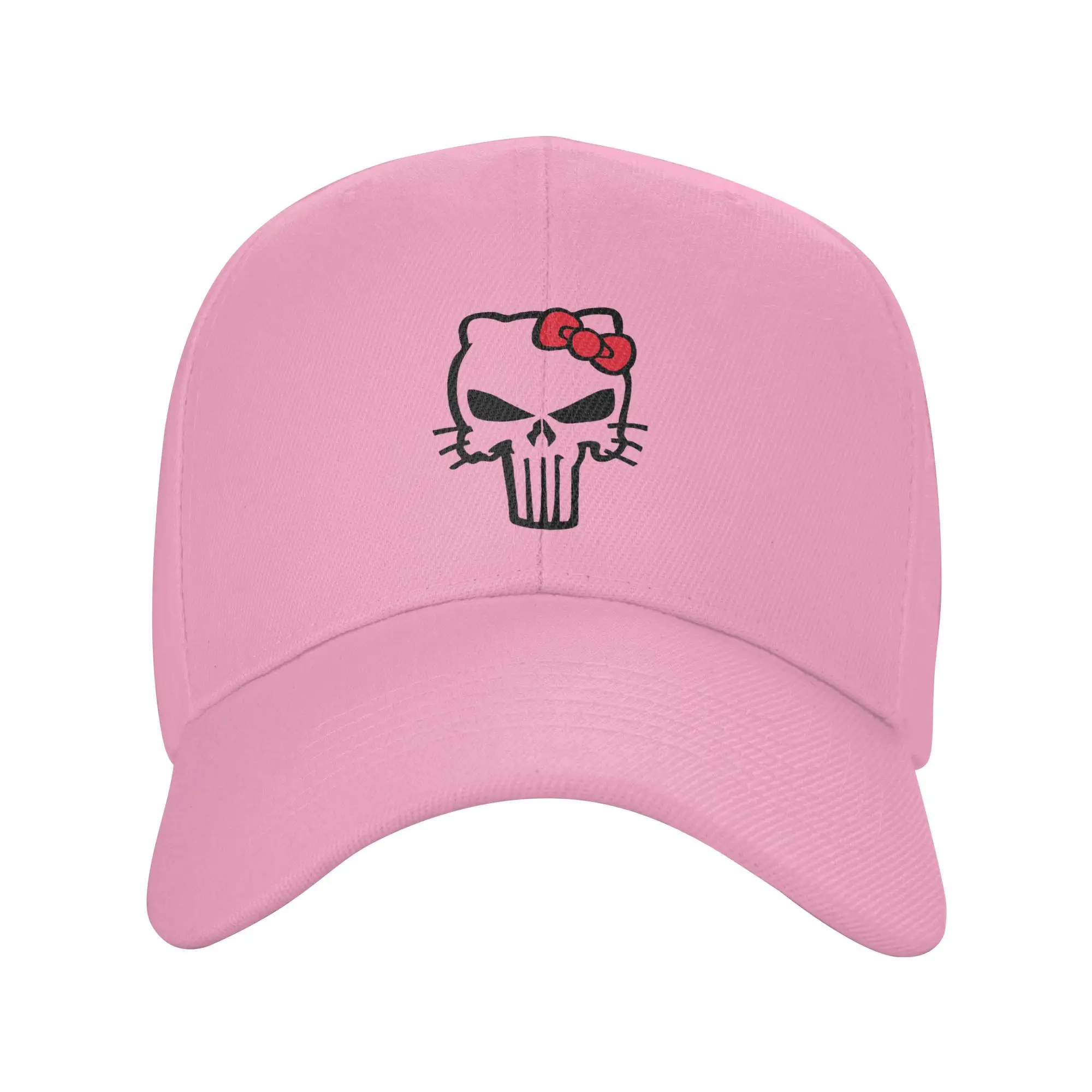 Hello Punishment Funny T Shirt Skull Head Hats Adult Retro  Dad Hat Sun Hat Sports Cap Adjustable Polyester Baseball Cap