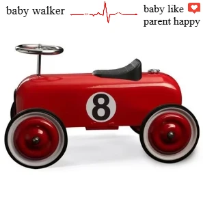 0-6y ins Nordic style metal Bobby car children's Walker baby four-wheel scooter photography props