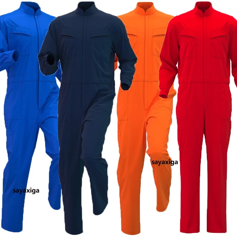 Reflecterende Streep Veilig Werken Kleding Mannen Vrouwen Uniformen Duurzaam Auto Reparatie Fabriek Workshop Monteur Mijnwerker Werknemer Overall 4XL