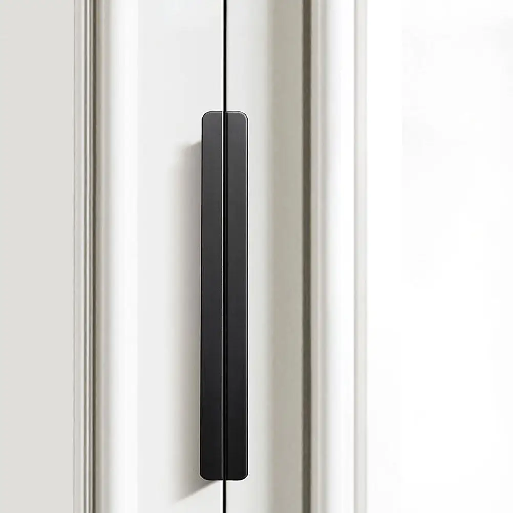 Invisible Cabinet Pull Handles 4Pcs Black Hidden Drawer Knobs for Kitchen Cupboard Wardrobe Furniture