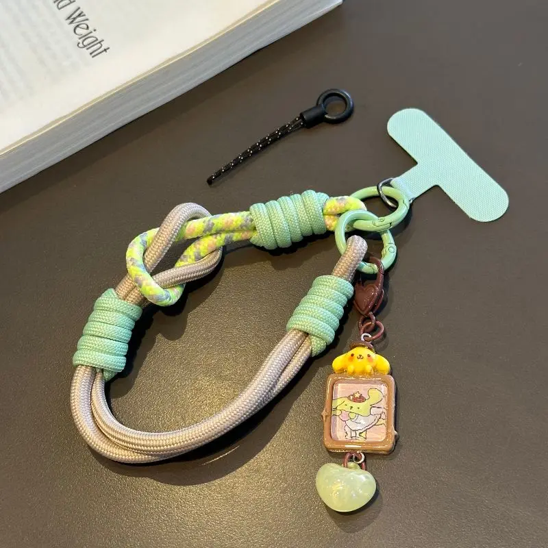 สายคล้องโทรศัพท์ลายการ์ตูนซานริโอ้ เฮลโล คิตตี้ คุโรมิ มายเมโลดี้ น่ารัก สไตล์คาวาอี้ สำหรับสาวๆ พร้อมพวงกุญแจกันหล่น