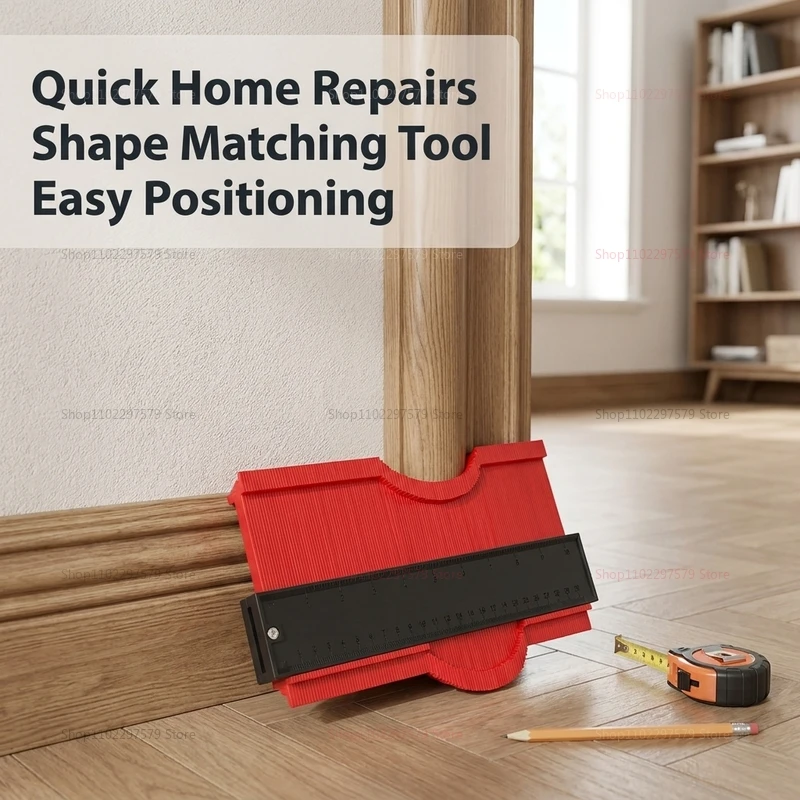 Profile Contour Gauge line Copier Ruler Cutting template Construction Woodworking Measuring instrument ceramic Tiling tiles tool