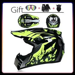 Casco de Motocross aprobado por DOT para hombre, protector de cara completa para motocicleta, ATV, Dirt Bike, deporte, todoterreno, carreras