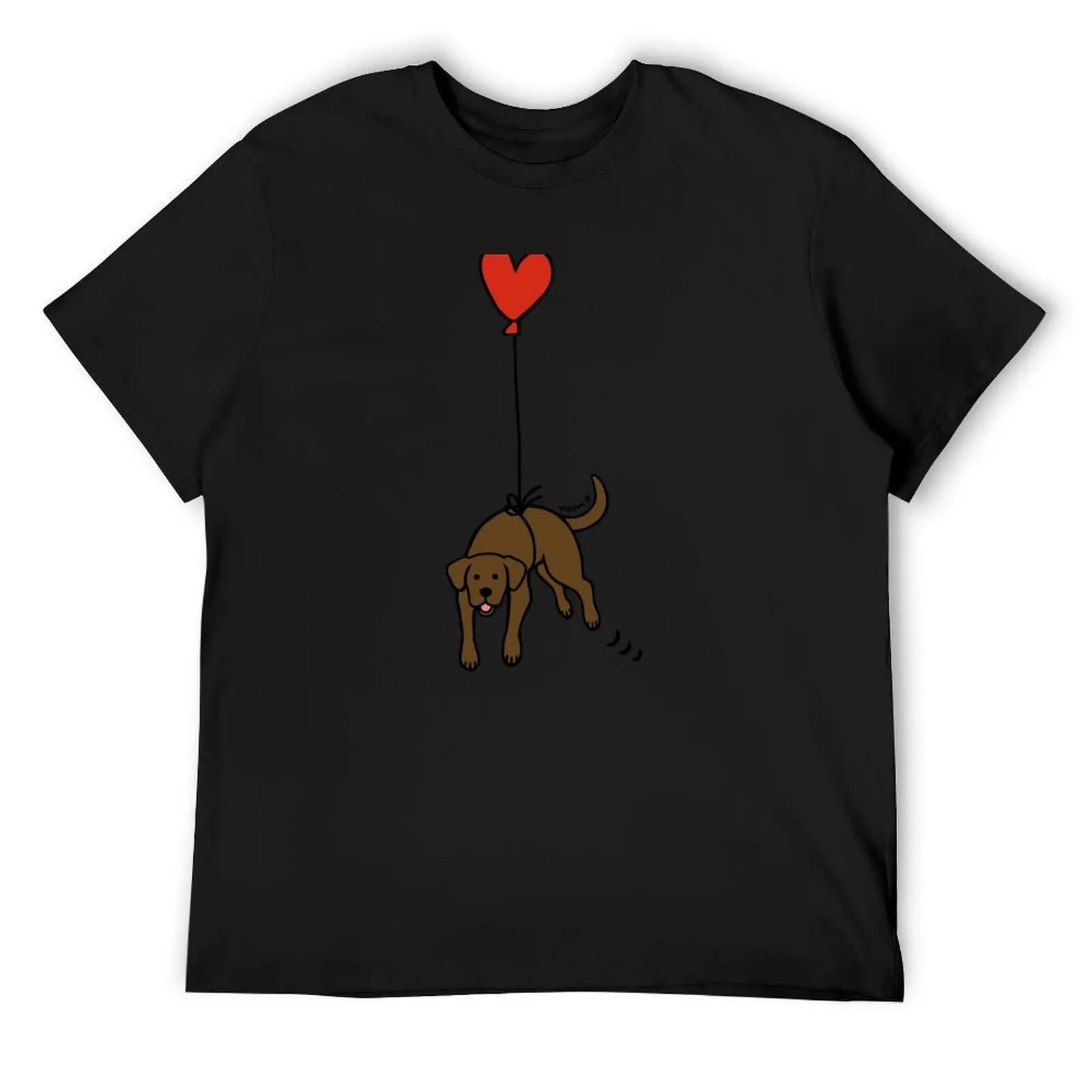 

Chocolate Labrador Floating in the Air T-Shirt quick drying essential t shirt oversized graphic tee mens plain t shirts