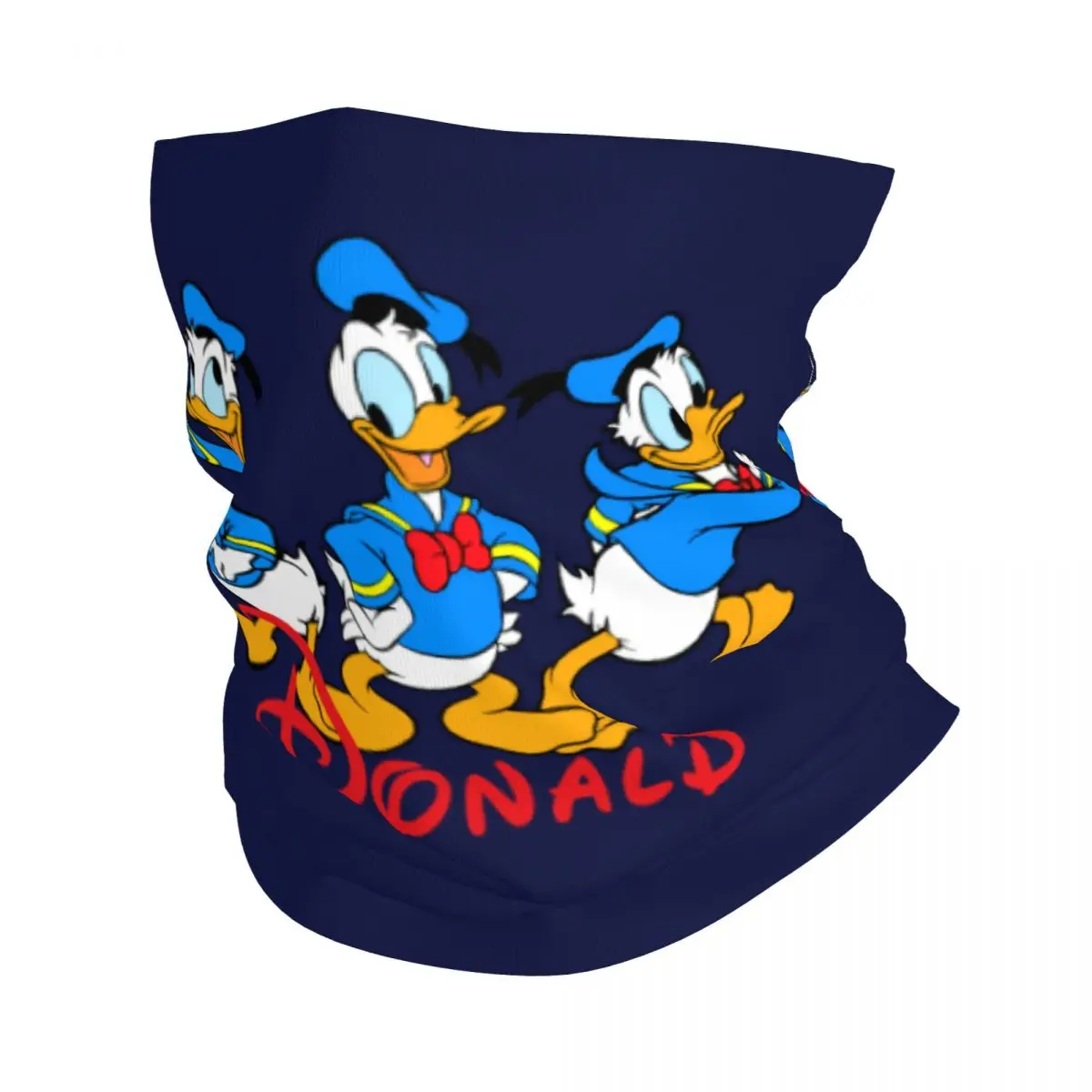 Custom Donald Duck Anime Cartoon Winter Headband Neck Warmer Men Women Hiking Camping Tube Scarf Face Bandana Gaiter