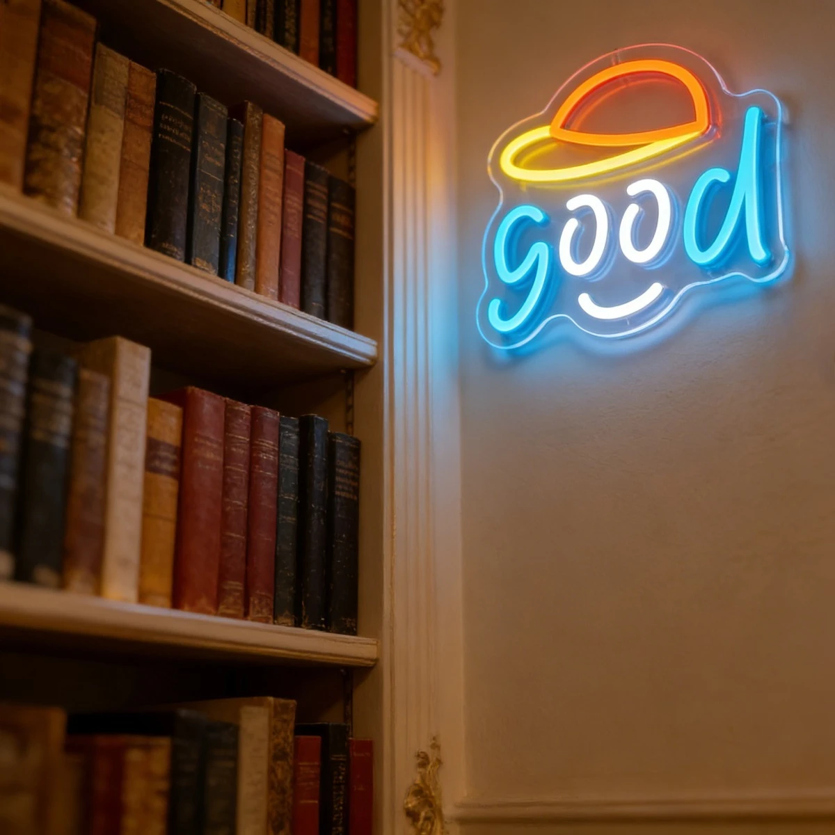 Good Vibes Neon Sign LED USB R - огляд і ціна Desk Setup Bedroom