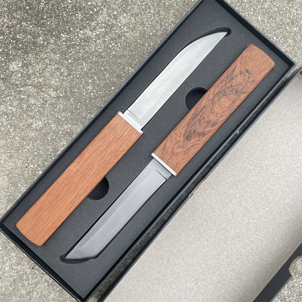Two In One Japaness Style Drop / Tanto Blade Utility Pocket Knife Tactical Military Camping Portable Edc Survival Tools 2 in 1