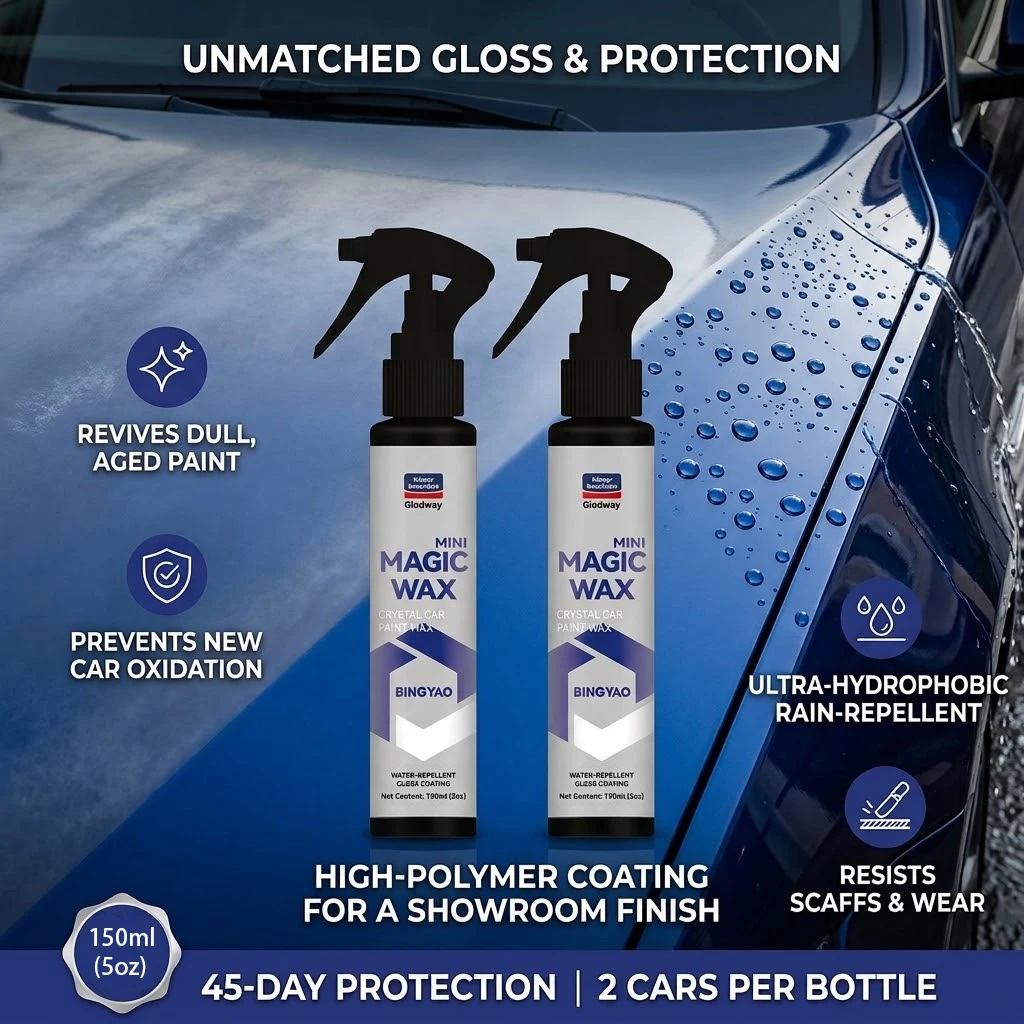 Car Wax Spray Wax for Glass Shine &Protection Nano Coating Agent Crystal Coating Liquid Magic Wax Mini Micro-crystalline Coating Agent Hydrophobic Anti-Scratches Car Wax Coating Car Polishing Coating