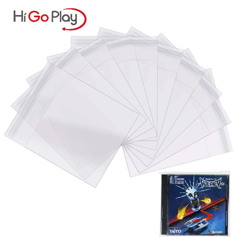 100pcs NEC PC Engine HuCard Jewel Case Game Box Protector Resealable Sleeve OPP Wrap Plastic Bags For Turbografx16 Cartri Cover