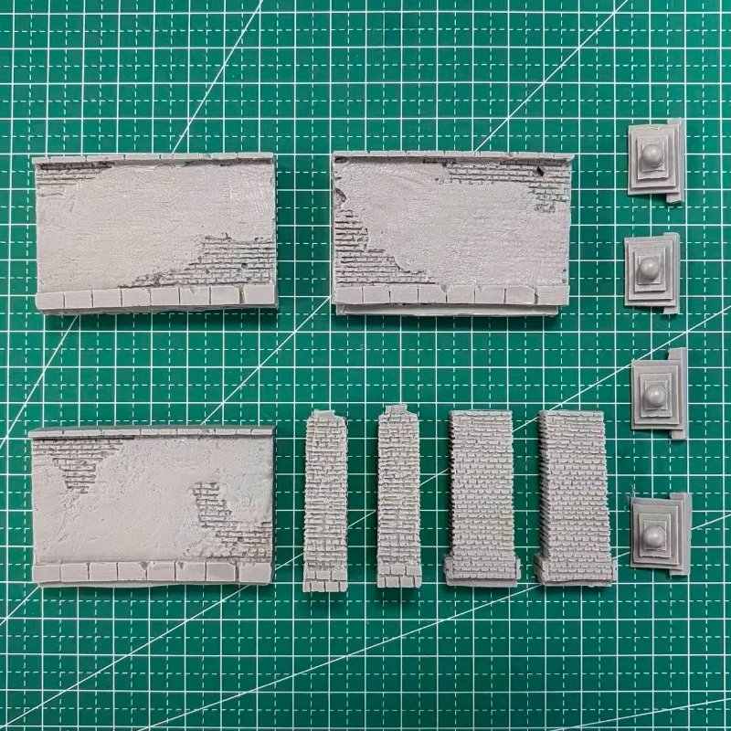 Model z żywicy odlewanej w skali 1/35, zestaw do samodzielnego montażu, Ściana Miejska (długość całkowita 240 mm), model sceniczny, niezmontowany, niepomalowany