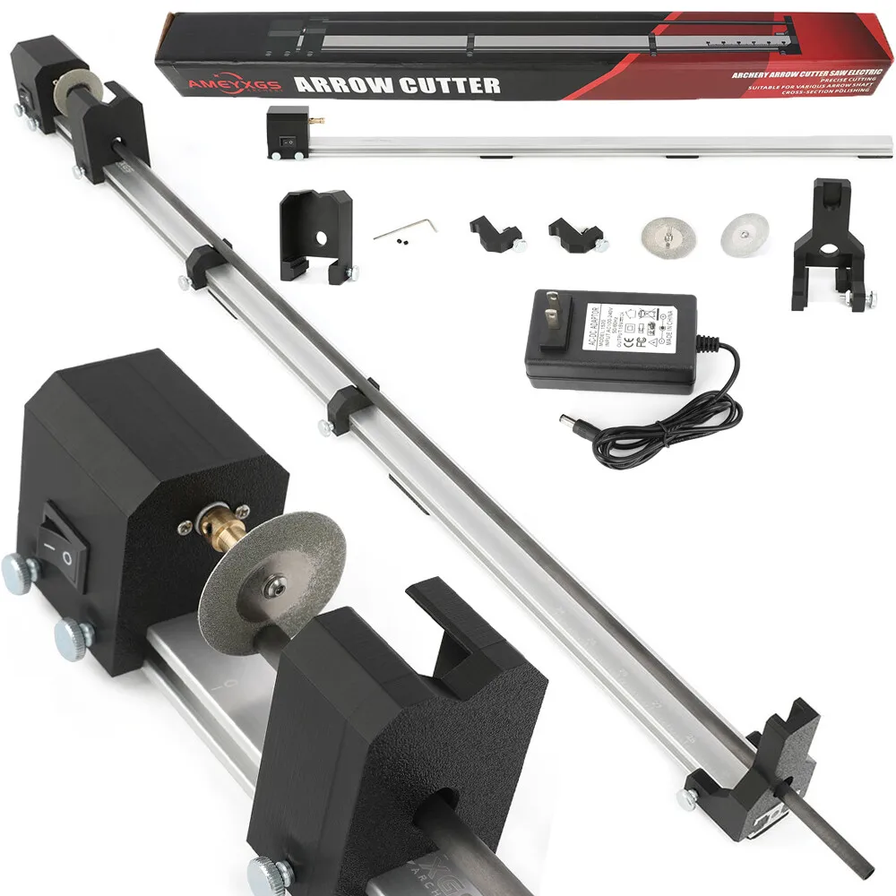 

Archery ﻿Electric Cutter Arrow Machine 100-240V 2pc Saw Blade for Carbon Fiberglass Wood Bamboo Arrow Shaft Cut Grinding Tool