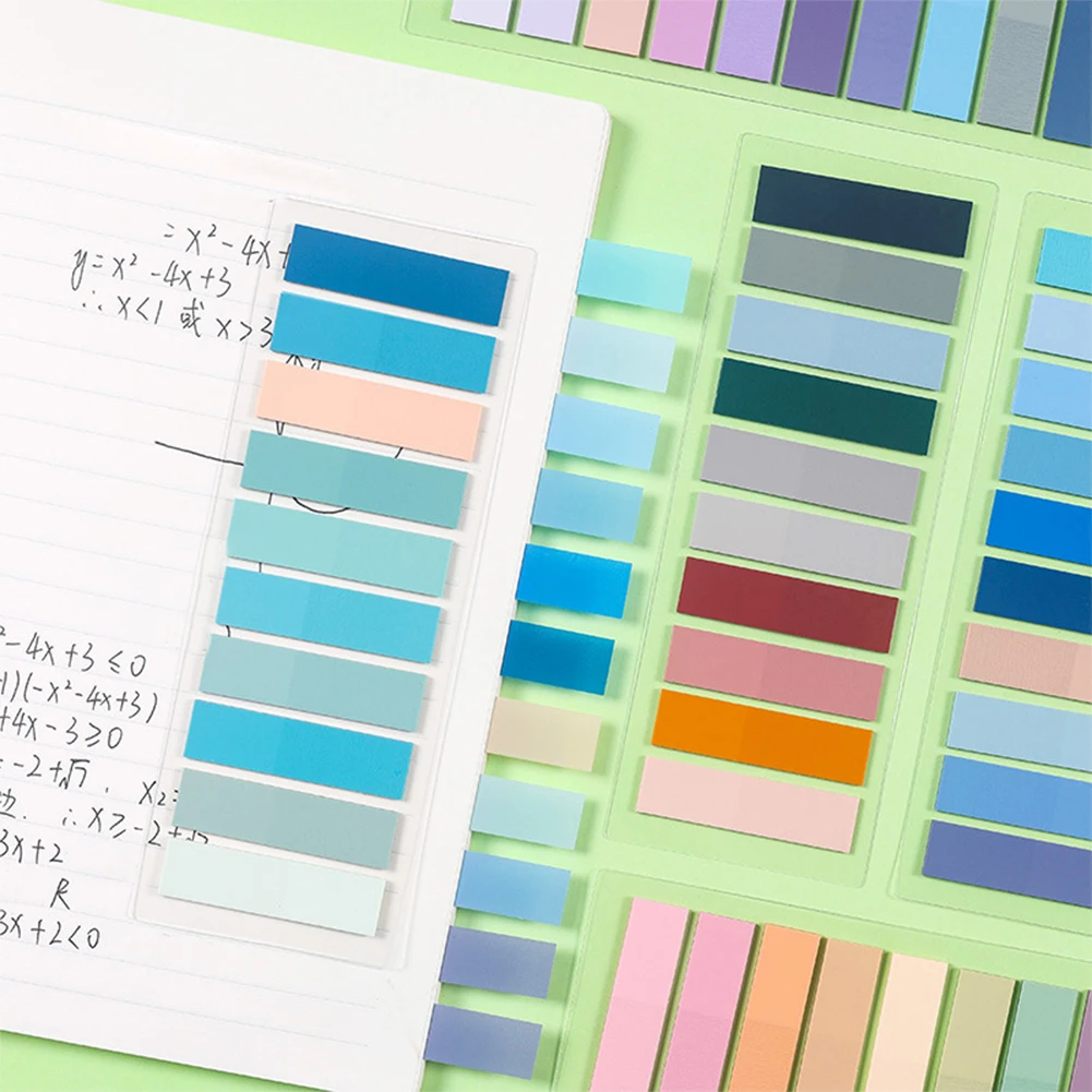 PET 투명 플래그 탭 페이지 마커, 재배치 가능한 페이지 탭 스트립, 컬러 인덱스 탭, 소형 스티커, 200 개