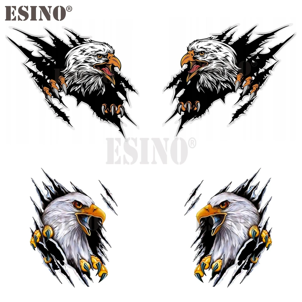 Car Creative Funny Animal Angry Eagle Cartoon Adhesive PVC Waterproof Car Body Sticker Pattern Vinyl