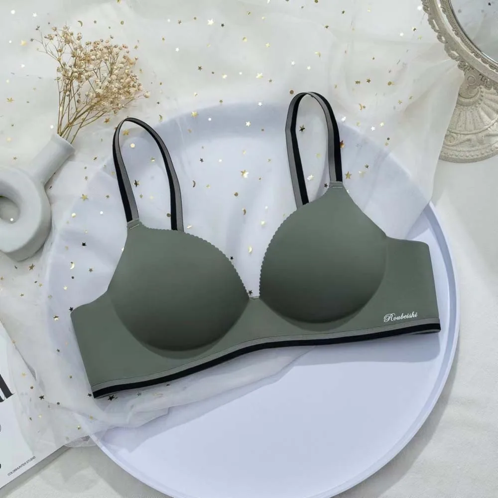 Seamless Wireless Deep V Bra Beautiful Back No Trace Brassiere for Women Close-fitting Anti-sagging Girls Seamless Bra