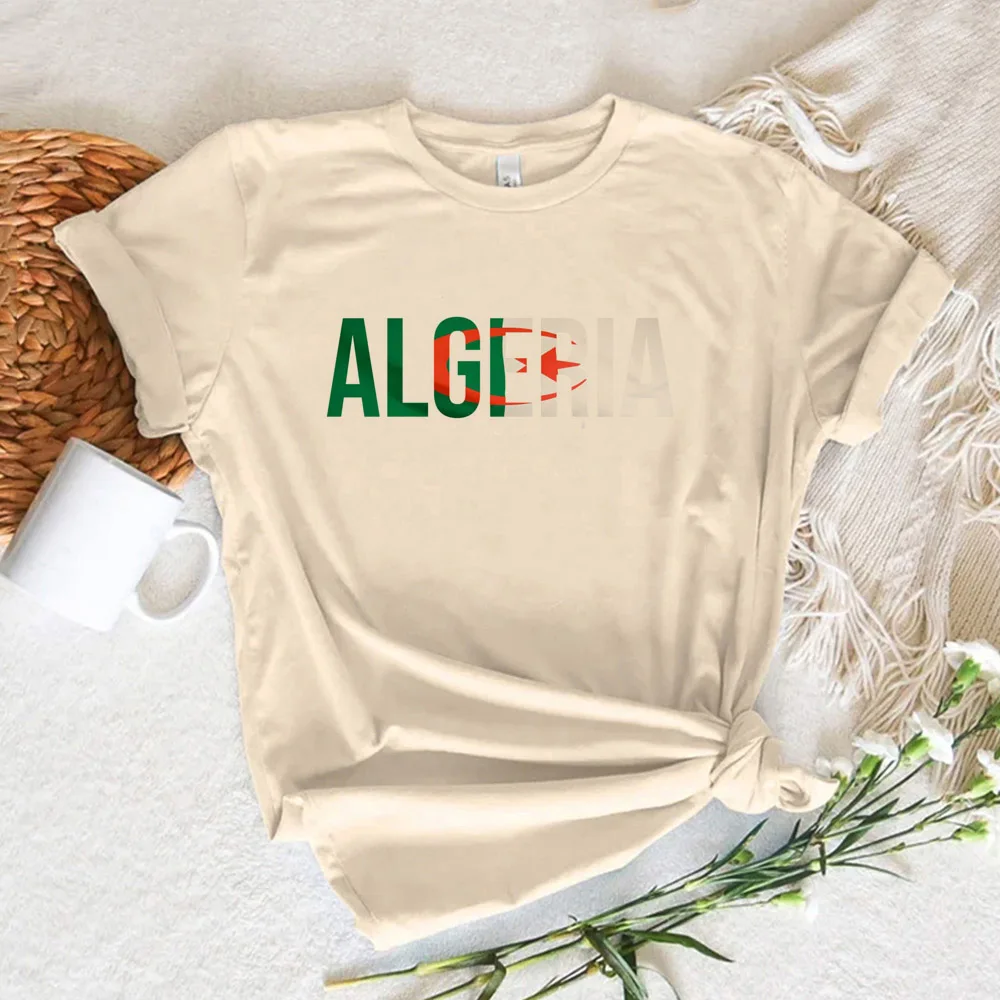 Algeria t shirt women anime Tee girl funny streetwear comic clothes