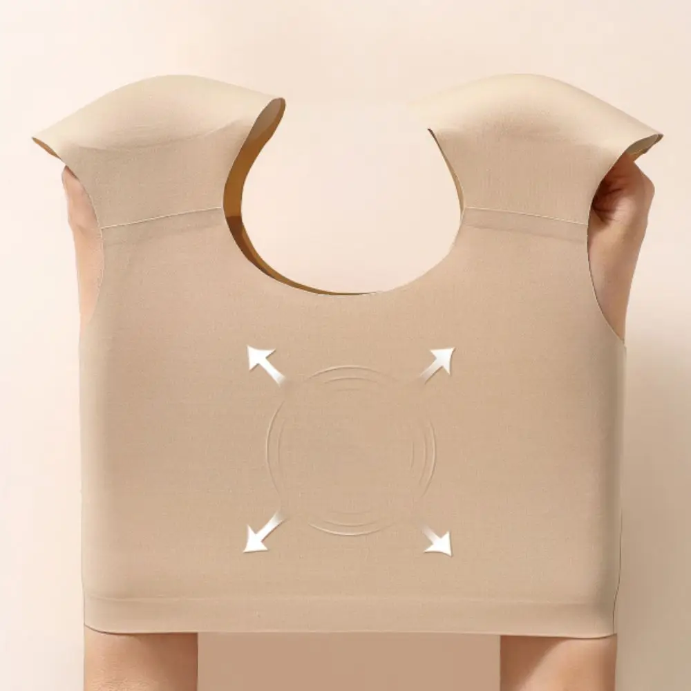 Comfortable Seamless Right-angle Shoulder Bra Invisible Bustier Shoulder Pad Vest Lingerie Chest Binder Wireless Bra Oversize