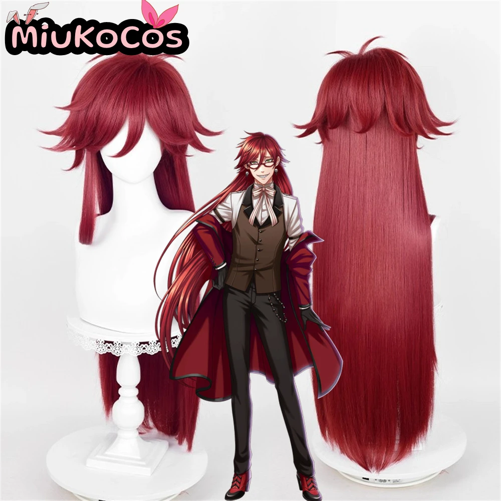 

IN STOCK グレル・サトクリフ Grell Sutcliff Cosplay Wig MiukoCosplay Anime Black Butler Cosplay