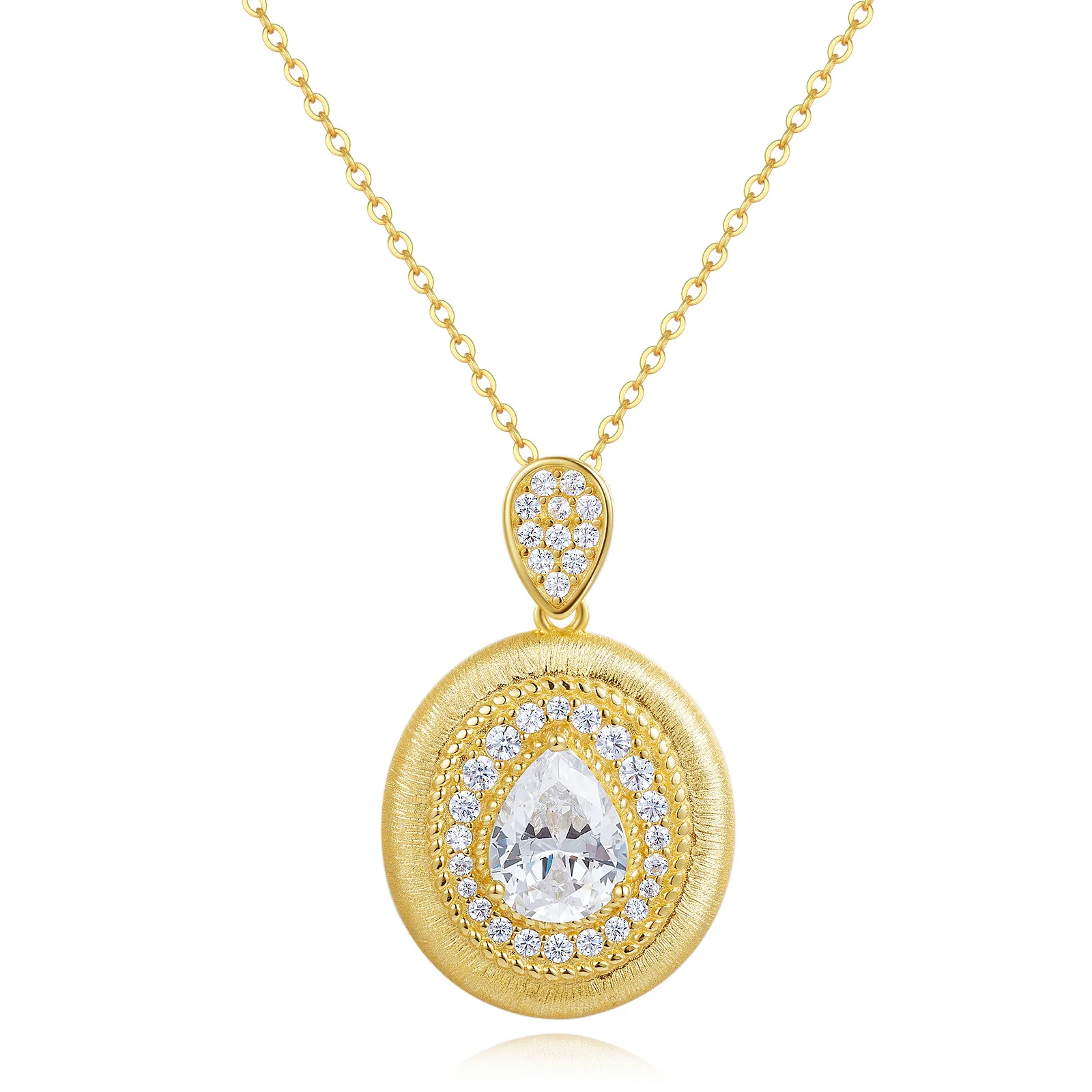 Luxurious 14K Gold Moissanite Necklace Italian Craftsmanship Elegant Handcrafted Design Unique for Women Fine Jewelry Gift