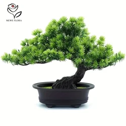 Árbol de bonsái Artificial, pino Artificial de 1 piezas, planta verde Artificial, decoración de jardín, habitación de casa, decoración de mesa de oficina