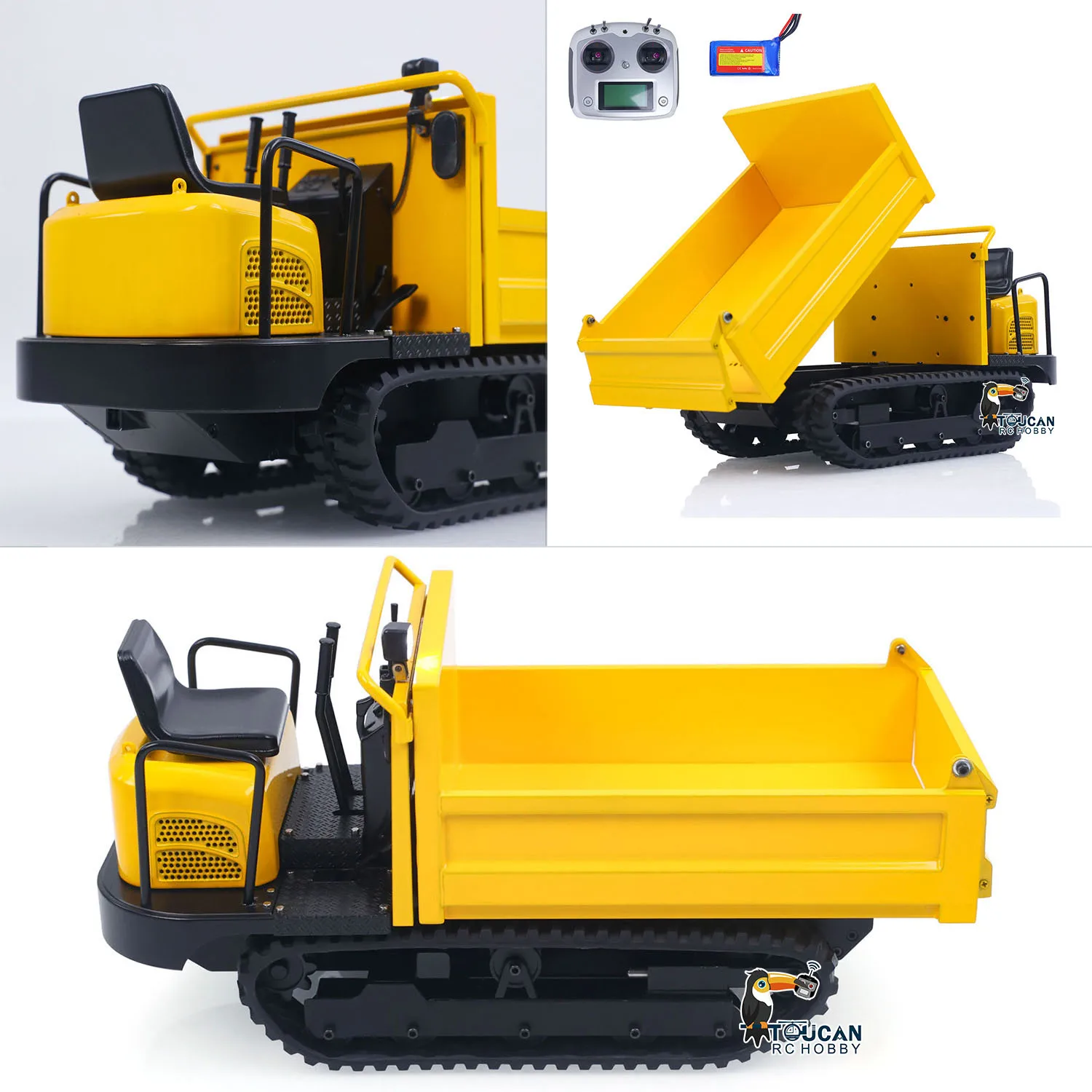 

Радиоуправляемый гусеничный грузовик-транспортер C12R RTR 1/14 с гидравлическим управлением, металлический самосвал, модель для взрослых, компактная техника для стройплощадки
