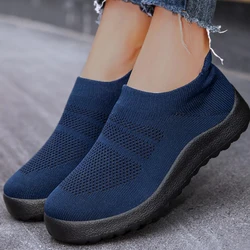 Moda damska obuwie Slip On Women skarpety buty Solid Color Sneakers dla kobiet Outdoor Ladies płaskie buty obuwie damskie