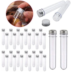 30Pcs  Science Party Test Tubes 40 ml 23x140mm Clear Plastic Test Tubes Gumball Candy Tubes for Bath Salt Vials