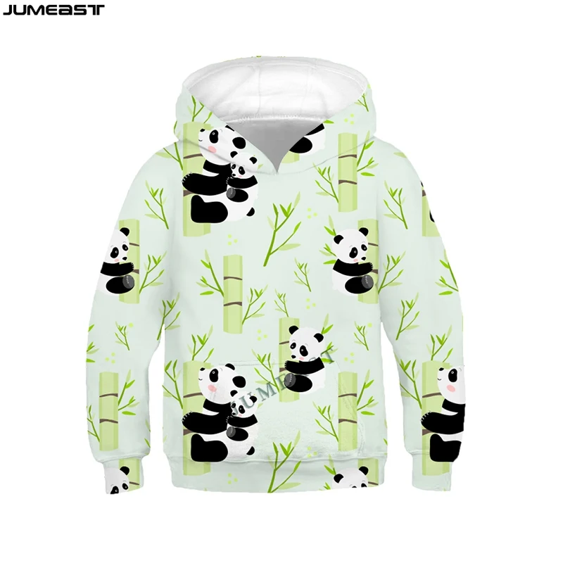 

Jumeast Y2k Men Women 3D Children Sweatshirt Lovely Animal Panda Long Sleeve Kids Cap Hoody Sport Pullover Hoodies