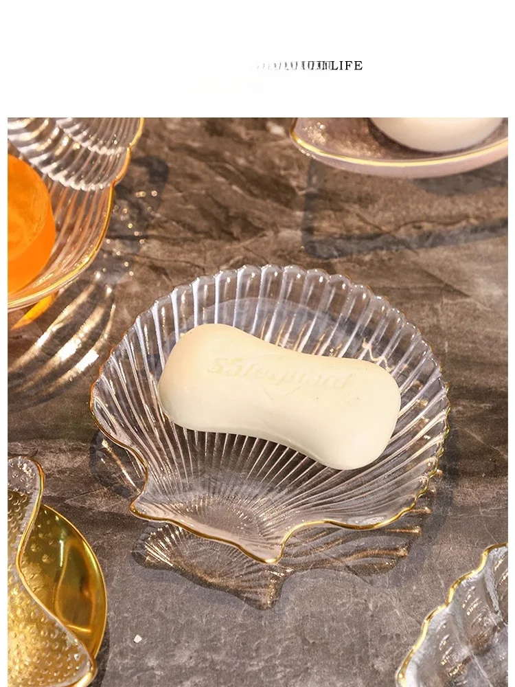 

Tlife European Sle Gold-Embellied Glass Soap Di Creative Batoom Bedroom Soap Holder Pure Color Nordic Sle for Everyone